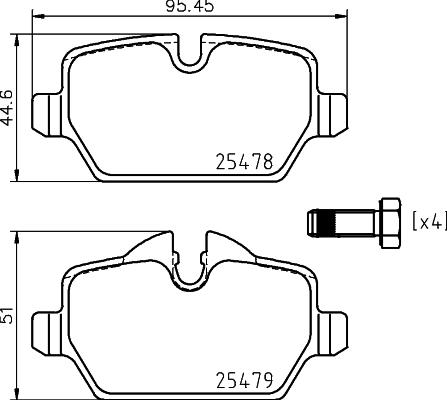 HELLA PAGID 8DB 355 026-041 - Komplet Pločica, disk-kočnica www.molydon.hr