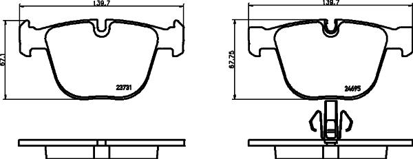 HELLA PAGID 8DB 355 026-301 - Komplet Pločica, disk-kočnica www.molydon.hr