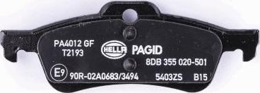 HELLA PAGID 8DB 355 020-501 - Komplet Pločica, disk-kočnica www.molydon.hr