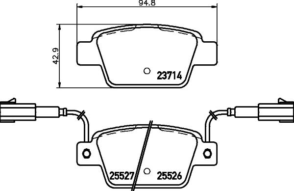 HELLA PAGID 8DB 355 020-181 - Komplet Pločica, disk-kočnica www.molydon.hr