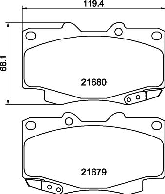 HELLA PAGID 8DB 355 020-811 - Komplet Pločica, disk-kočnica www.molydon.hr