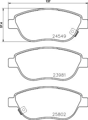 HELLA PAGID 8DB 355 020-881 - Komplet Pločica, disk-kočnica www.molydon.hr