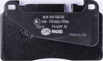 HELLA PAGID 8DB 355 020-251 - Komplet Pločica, disk-kočnica www.molydon.hr