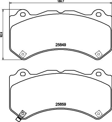 HELLA PAGID 8DB 355 021-041 - Komplet Pločica, disk-kočnica www.molydon.hr