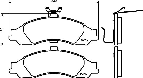 HELLA PAGID 8DB 355 021-011 - Komplet Pločica, disk-kočnica www.molydon.hr