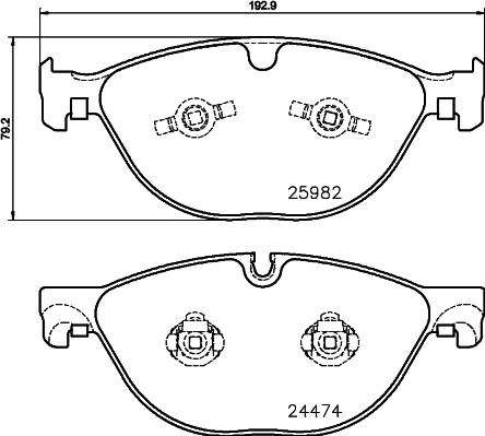 HELLA PAGID 8DB 355 021-381 - Komplet Pločica, disk-kočnica www.molydon.hr