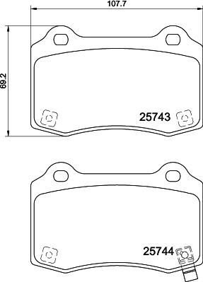 HELLA PAGID 8DB 355 021-251 - Komplet Pločica, disk-kočnica www.molydon.hr