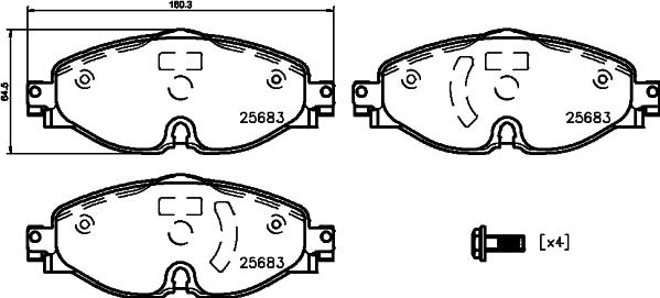 HELLA PAGID 8DB 355 023-171 - Komplet Pločica, disk-kočnica www.molydon.hr