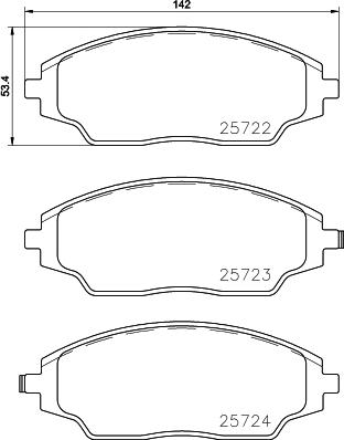 HELLA PAGID 8DB 355 045-241 - Komplet Pločica, disk-kočnica www.molydon.hr