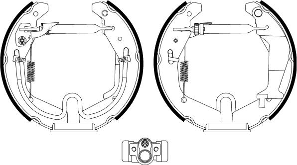 HELLA PAGID 8DB 355 022-981 - Komplet kočnica, bubanj kočnice www.molydon.hr