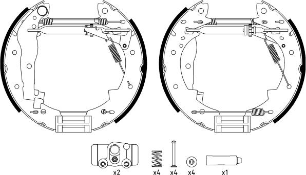 HELLA PAGID 8DB 355 022-731 - Komplet kočnica, bubanj kočnice www.molydon.hr