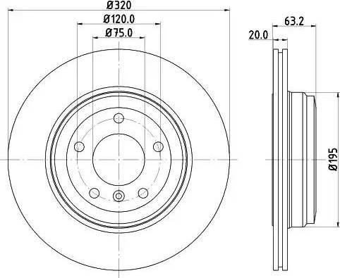 HELLA PAGID 8DD 355 109-931 - Kočioni disk www.molydon.hr