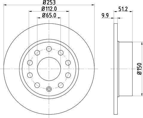 HELLA PAGID 8DD 355 124-431 - Kočioni disk www.molydon.hr