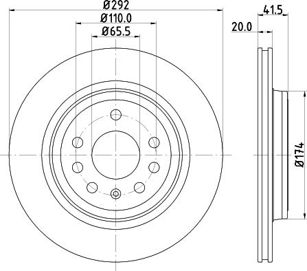 HELLA PAGID 8DD 355 122-542 - Kočioni disk www.molydon.hr