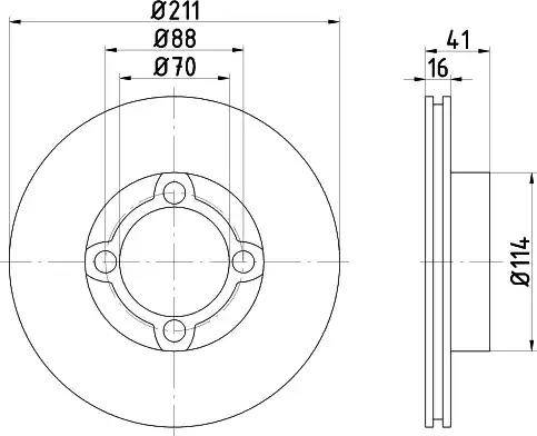 HELLA PAGID 8DD 355 109-101 - Kočioni disk www.molydon.hr