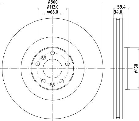 HELLA PAGID 8DD 355 109-851 - Kočioni disk www.molydon.hr