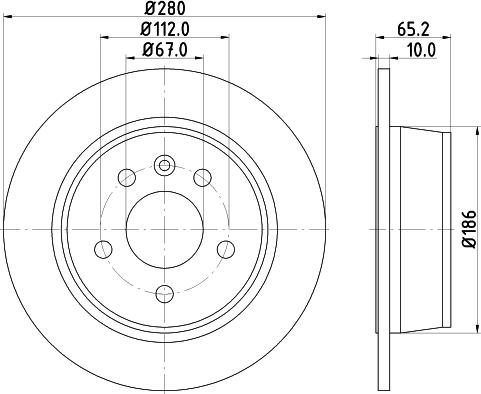 HELLA PAGID 8DD 355 104-541 - Kočioni disk www.molydon.hr