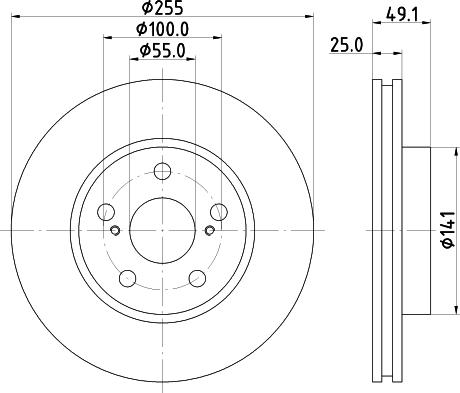 HELLA PAGID 8DD 355 104-891 - Kočioni disk www.molydon.hr