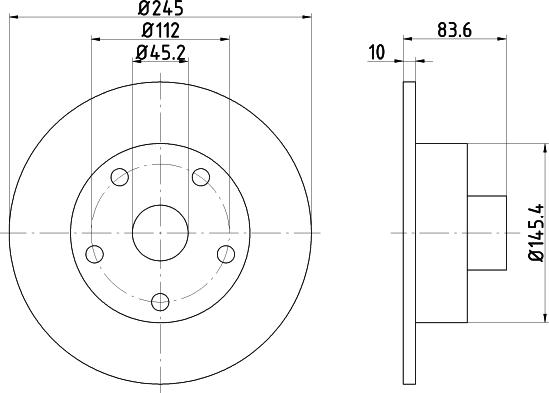 HELLA PAGID 8DD 355 124-721 - Kočioni disk www.molydon.hr