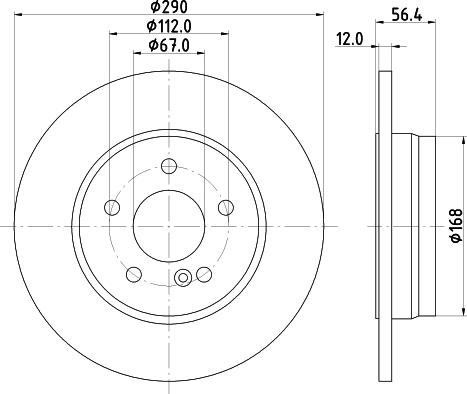 HELLA PAGID 8DD 355 124-691 - Kočioni disk www.molydon.hr