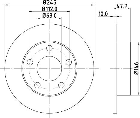 HELLA PAGID 8DD 355 105-681 - Kočioni disk www.molydon.hr