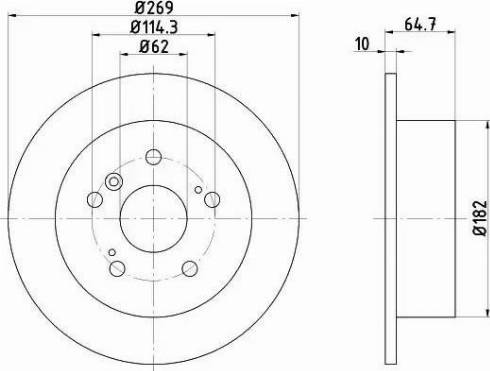 HELLA PAGID 8DD 355 105-091 - Kočioni disk www.molydon.hr