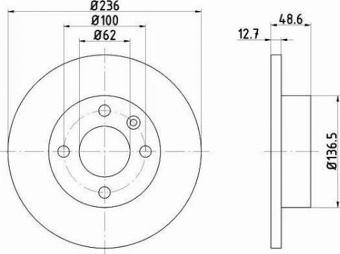 HELLA PAGID 8DD 355 105-891 - Kočioni disk www.molydon.hr