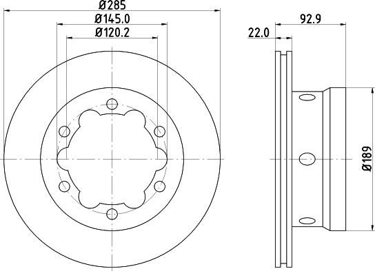 HELLA PAGID 8DD 355 105-811 - Kočioni disk www.molydon.hr