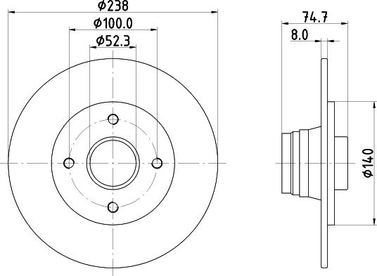 HELLA PAGID 8DD 355 105-271 - Kočioni disk www.molydon.hr