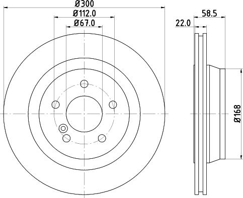 HELLA PAGID 8DD 355 106-911 - Kočioni disk www.molydon.hr