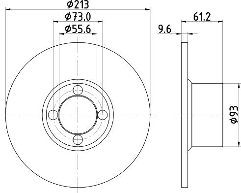 HELLA PAGID 8DD 355 106-161 - Kočioni disk www.molydon.hr