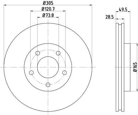 HELLA PAGID 8DD 355 106-801 - Kočioni disk www.molydon.hr