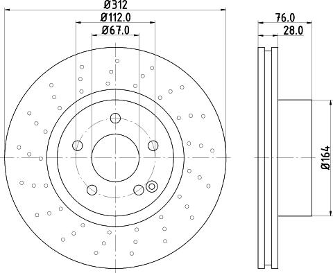 HELLA PAGID 8DD 355 106-871 - Kočioni disk www.molydon.hr