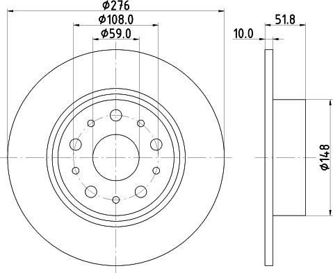 HELLA PAGID 8DD 355 106-381 - Kočioni disk www.molydon.hr