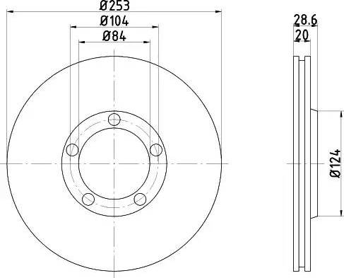 HELLA PAGID 8DD 355 106-281 - Kočioni disk www.molydon.hr