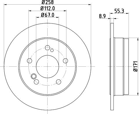 HELLA PAGID 8DD 355 100-961 - Kočioni disk www.molydon.hr