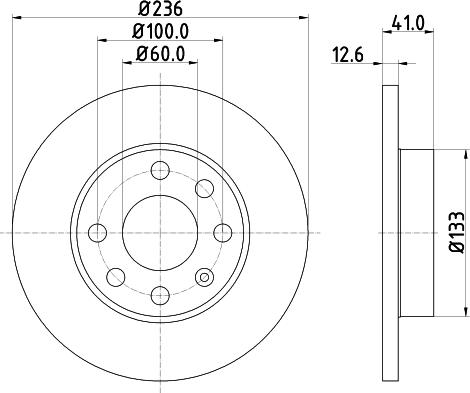 HELLA PAGID 8DD 355 100-431 - Kočioni disk www.molydon.hr