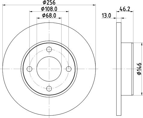 HELLA PAGID 8DD 355 100-581 - Kočioni disk www.molydon.hr