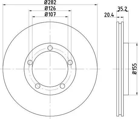 HELLA PAGID 8DD 355 100-011 - Kočioni disk www.molydon.hr