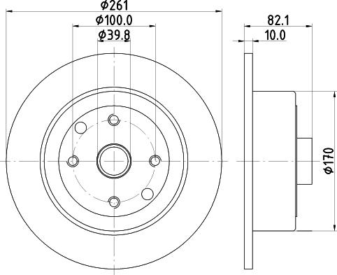 HELLA PAGID 8DD 355 101-671 - Kočioni disk www.molydon.hr