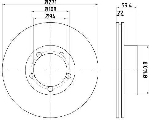 HELLA PAGID 8DD355101021 - Kočioni disk www.molydon.hr