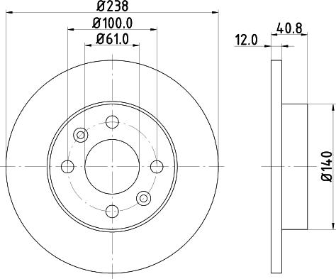 HELLA PAGID 8DD 355 101-241 - Kočioni disk www.molydon.hr