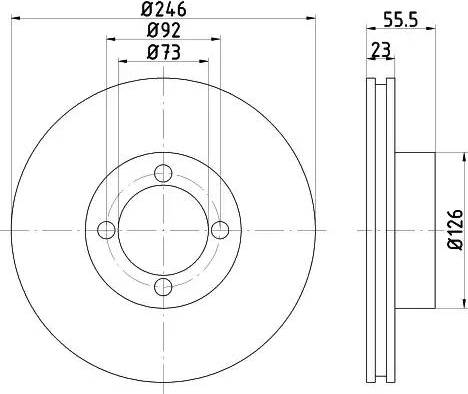 HELLA PAGID 8DD355101201 - Kočioni disk www.molydon.hr