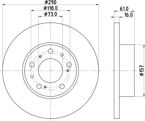 HELLA PAGID 8DD 355 101-781 - Kočioni disk www.molydon.hr