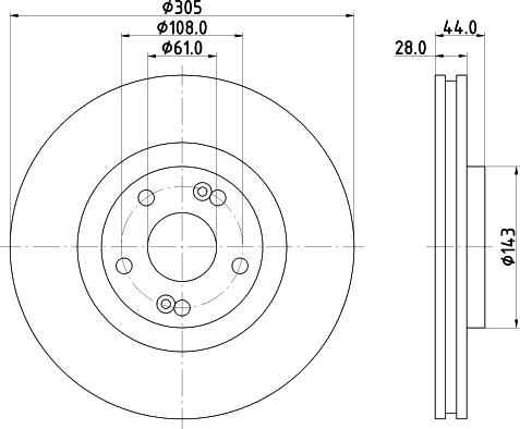 HELLA PAGID 8DD 355 108-461 - Kočioni disk www.molydon.hr