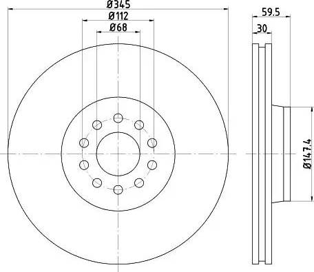 HELLA PAGID 8DD 355 108-481 - Kočioni disk www.molydon.hr