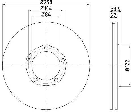 HELLA PAGID 8DD 355 108-471 - Kočioni disk www.molydon.hr