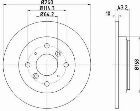 HELLA PAGID 8DD 355 108-691 - Kočioni disk www.molydon.hr