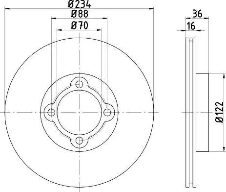 HELLA PAGID 8DD 355 108-661 - Kočioni disk www.molydon.hr