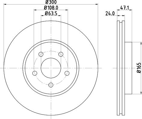 HELLA PAGID 8DD 355 108-042 - Kočioni disk www.molydon.hr